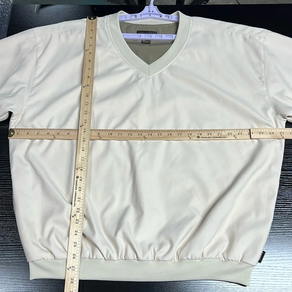 Daniel Gray Golf Cream Pullover Windbreaker Long Sleeve‎